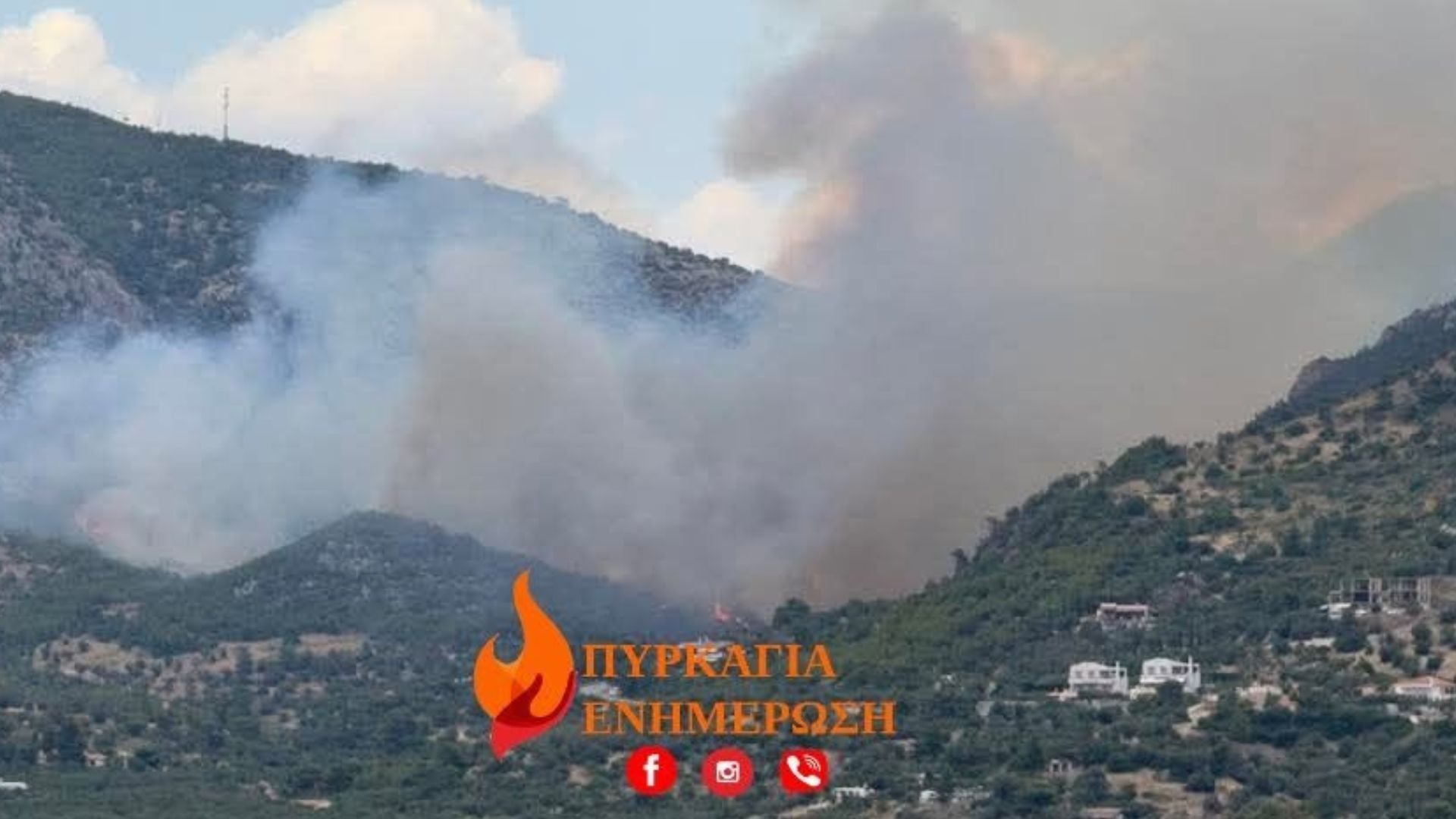 Κορινθία: Βελτιωμένη η εικόνα της φωτιάς – Ενδείξεις ότι ξέσπασε ύστερα από εργασίες με χορτοκοπτικό μηχάνημα