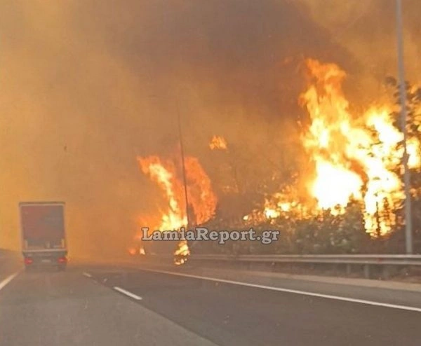 Μάχη με τις φλόγες στη Βοιωτία: Κλειστή η Εθνική Οδός, ισχυρές δυνάμεις στο Ακραίφνιο