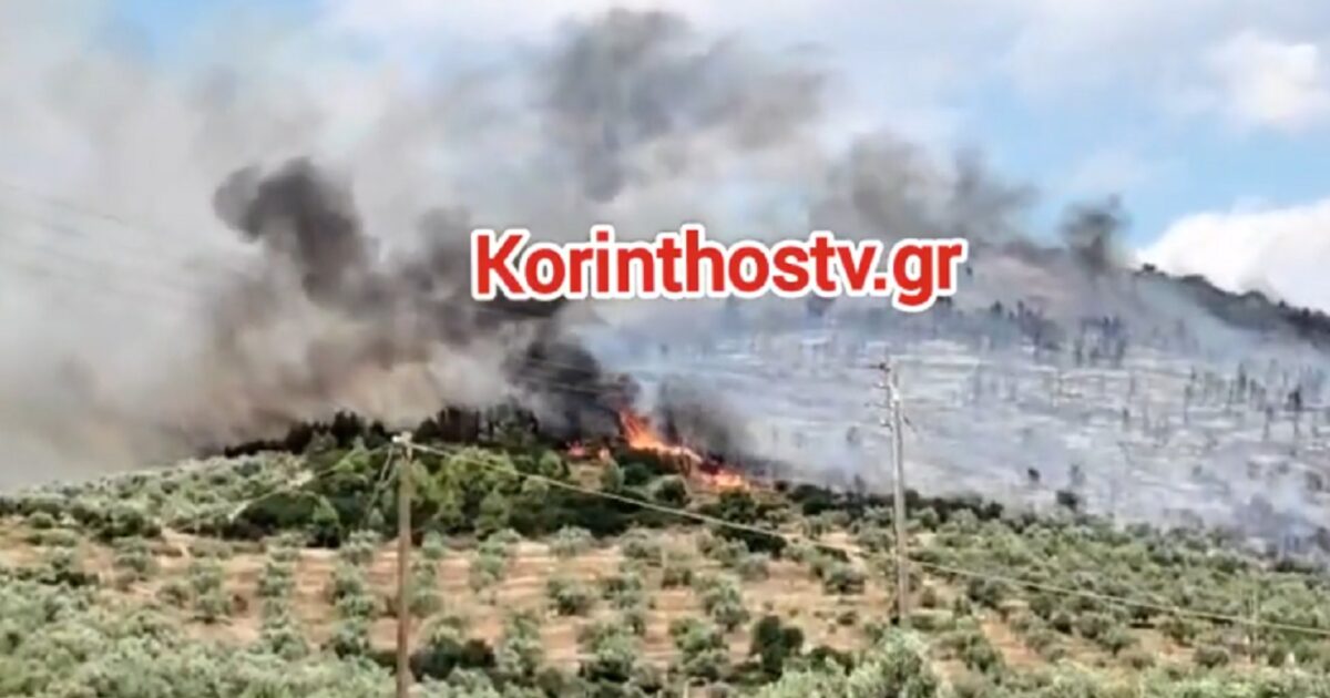 Φωτιά στο Σπαθοβούνι Κορινθίας – Ήχησε το 112 για ετοιμότητα
