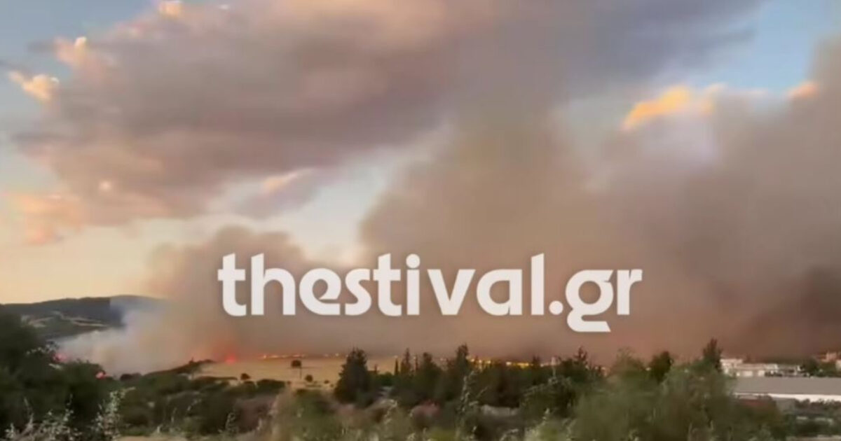 Φωτιά στο Ωραιόκαστρο Θεσσαλονίκης: Ήχησε το 112 για εκκένωση της Ανθούπολης