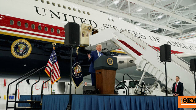 Ο Τραμπ πέταξε για πρώτη φορά με το νέο Air Force One: Οι εικόνες από το εσωτερικό του «ιπτάμενου παλατιού» των $400 εκατ.